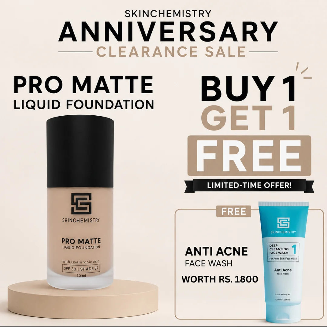 Pro Matte Liquide Foundation + Free Cleansing Acne Face Wash