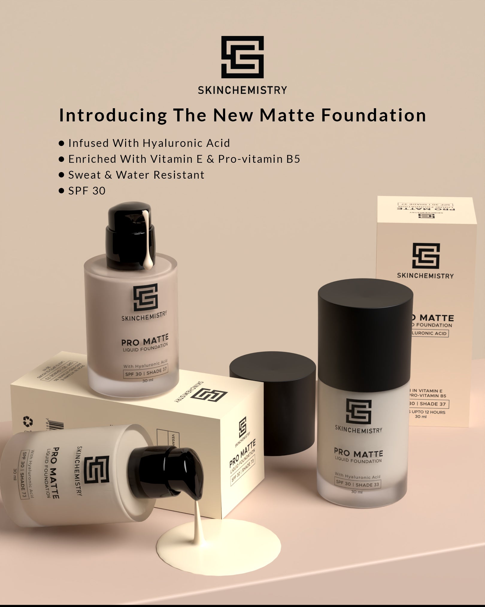 Pro Matte Liquide Foundation - With Hyaluronic Acid